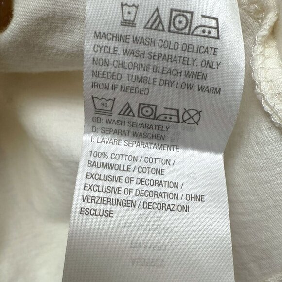 Peace Love World Tee Plus Size 1X Cream Cotton Short Sleeve Cotton T-shirt NWOT - Picture 7 of 7